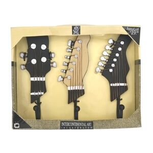 NEW Set Of 3 GCG Studio Guitar Wall Hooks Decorative Hanging Racks
